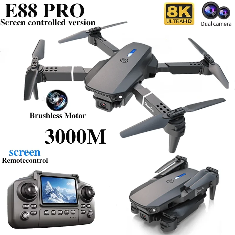 전문가용 E88 PRO 드론, 화면 탑재 8K HD 카 - Drone Camera 4K 리뷰 및 가격