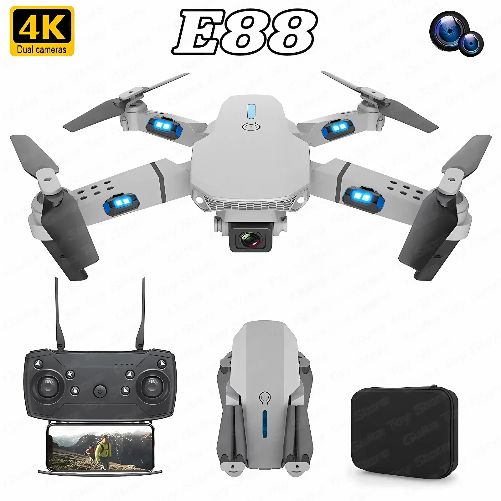 E88 프로 와이파이 FPV 드론, 광각 HD 4K 1 - Drone Camera 4K 리뷰 및 가격